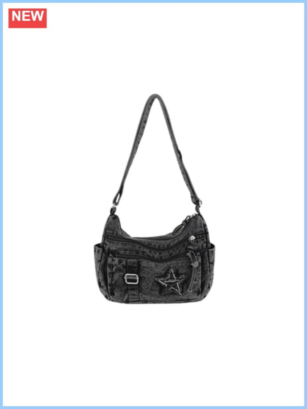 Women's Denim Crossbody Purse with Multiple Pockets - Small Y2k Preppy Jean